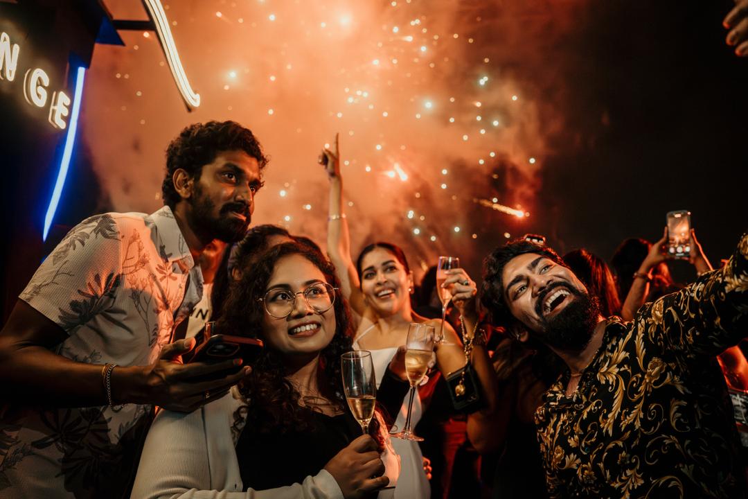 Crowd celebrating